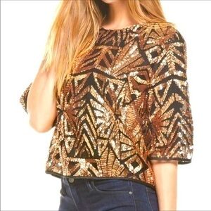 Everly Gold Sequin Top